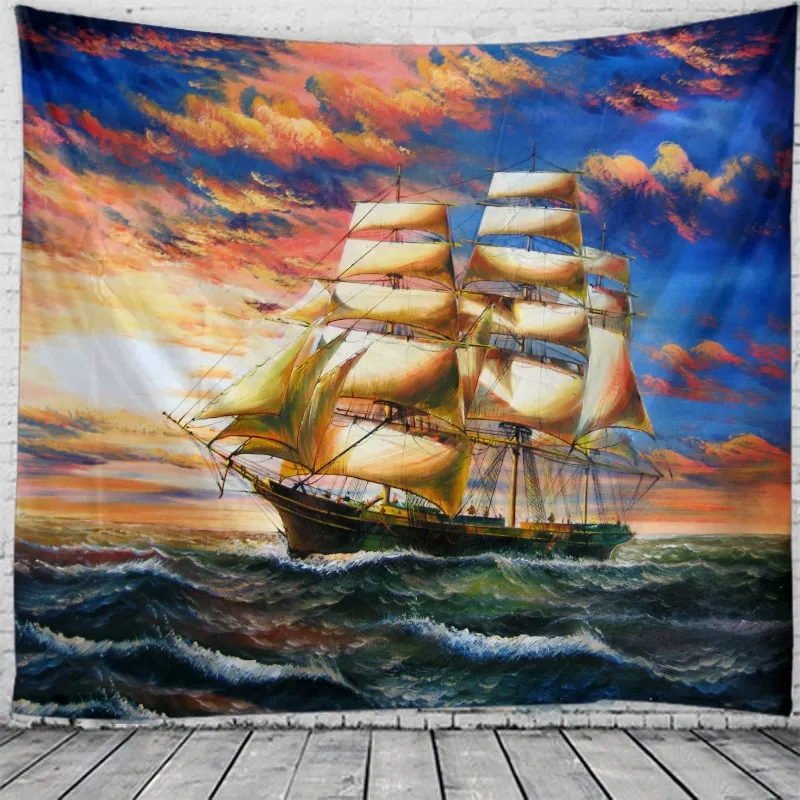 3D гобелен морской пейзаж настенное покрывало для кровати пляжное полотенце