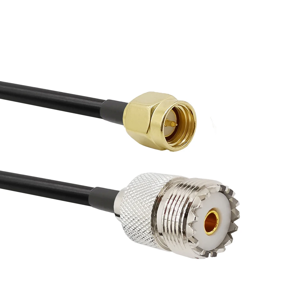 Удлинитель радиочастотной антенны LMR200(ALSR200), кабель UHF SO239 с женским разъемом SO239 на штепсельную вилку SMA, детский адаптер 1/2/8/10/12/15 м