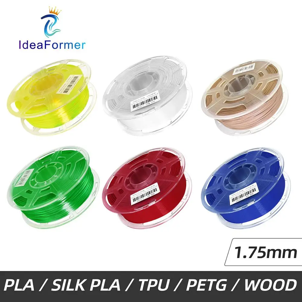 

3D Printer Filament PLA Silk-PLA TPU PETG Wood 1KG/0.8KG 1.75MM Plastic Filament Consumables No Bubble FDM 3D Printing Material
