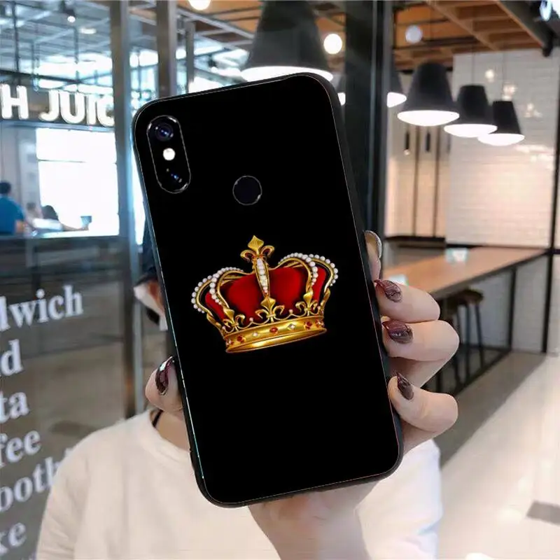

Matte Crown King Queen Phone Case For Xiaomi Redmi 7 8 9t 9se k20 mi8 max3 lite 9 note 9s 10 pro