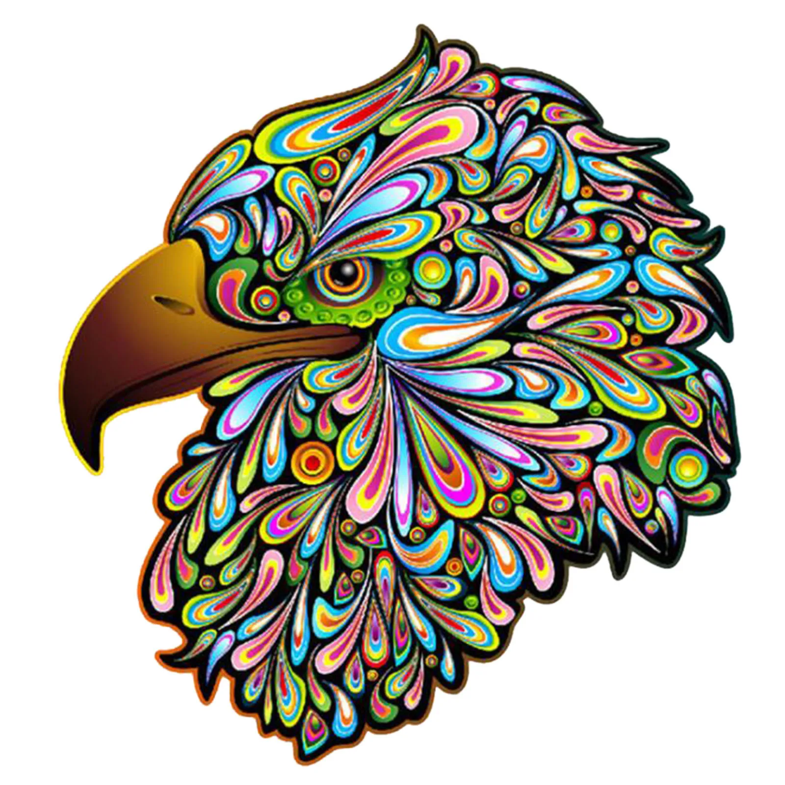 

Animal Head Wooden Puzzle Unique Shape Pieces Animal Gift for Adults and Kids Best Gift For Kids Jigsaw Puzzle Drops Juguetes