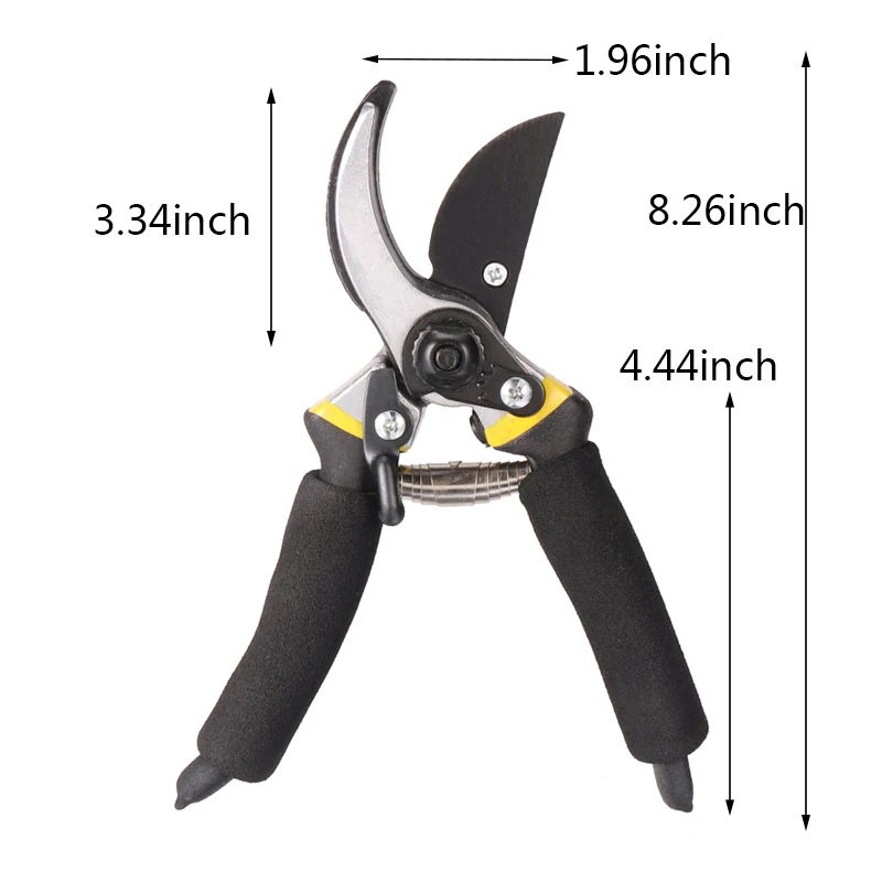 

8 Inch Pruning Shear Carbon Steel Scissors Gardening Plant Sharp Branch Pruners Potted Trim Weed Trimmer Tools