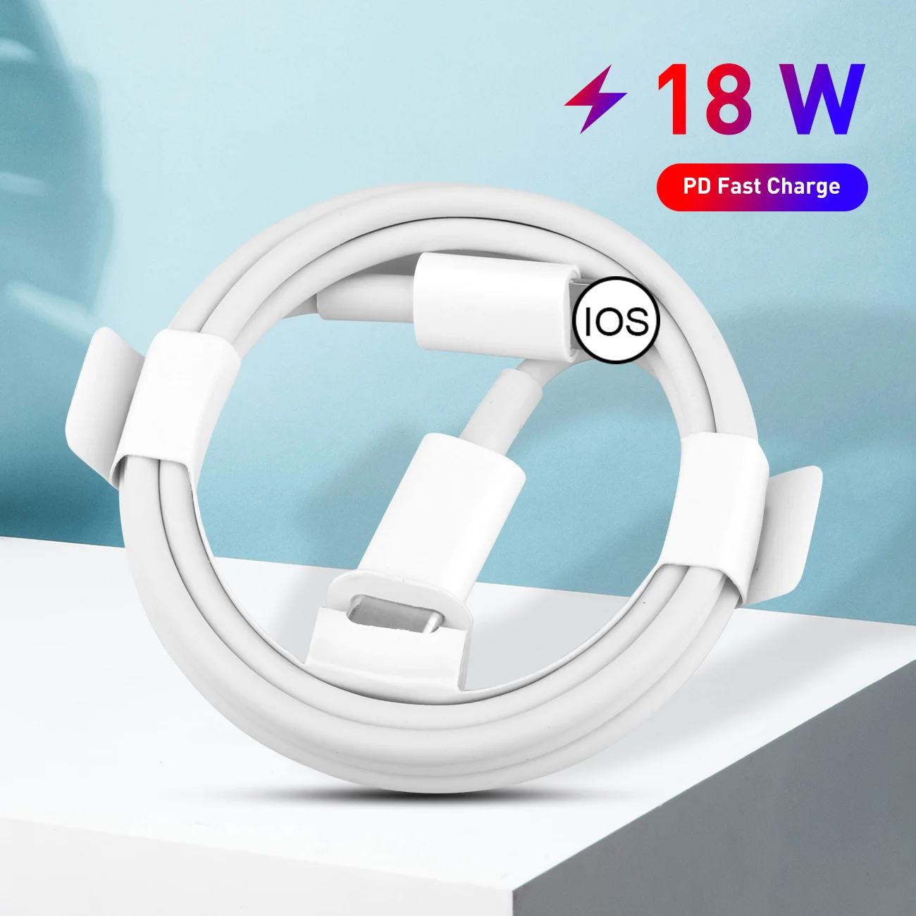 

18W PD Type-C Phone Charger PC Cable Portable Fast Charging Cable Data Cord For IPhone 8/X/XS/XR/11 Pro Max
