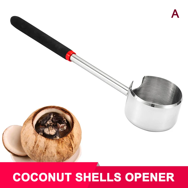 

Stainless Steel Coconut Shell Opener Puncher Tool Hammer Kit Kitchen Supplies AUG889