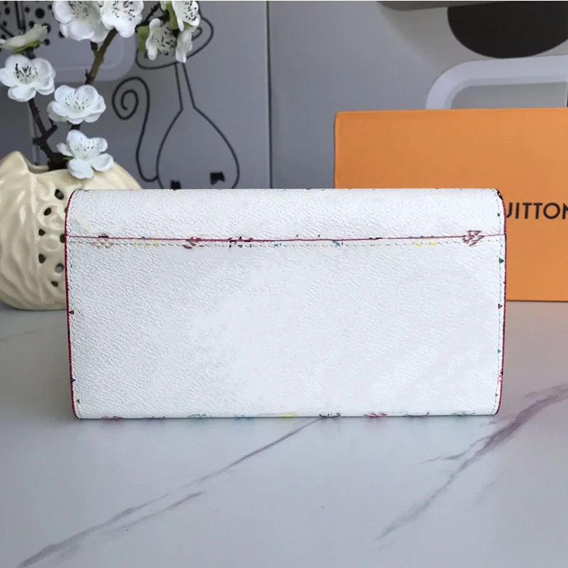 2021 hot sale brand designer womens wallets first layer cowhide printed long wallets luxury brand womens wallets bag free global shipping