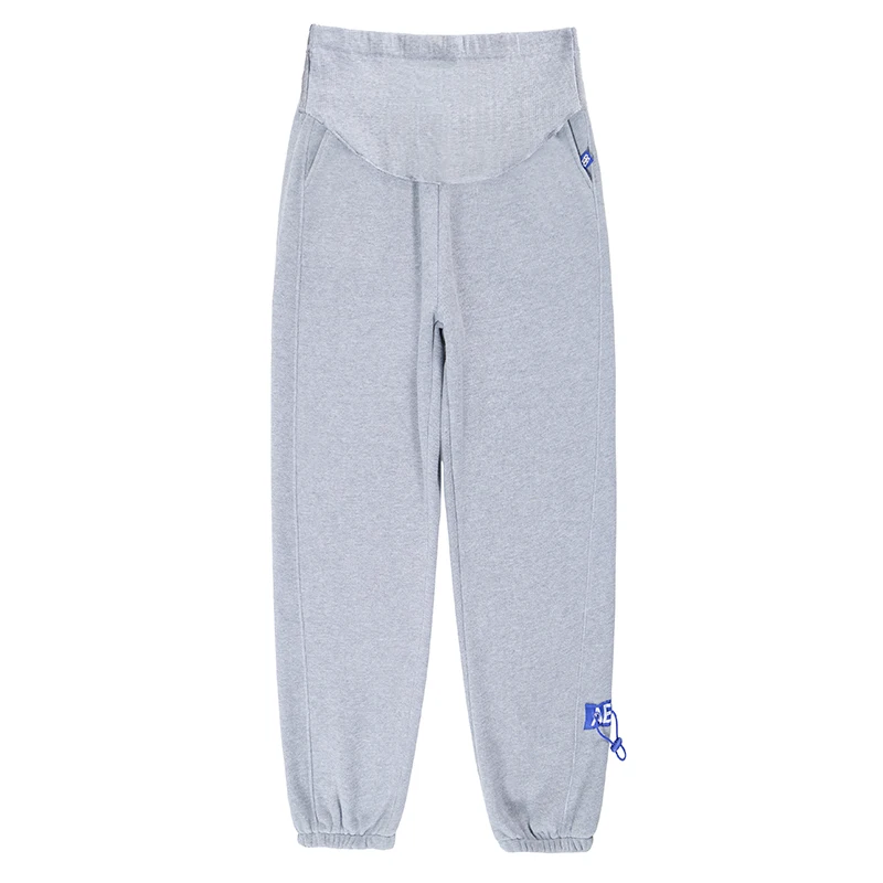 

690# 2021 Spring Korean Fashion Maternity Pants Sports Casual Elastic Waist Belly Pants for Pregnant Women Pregnancy Trousers