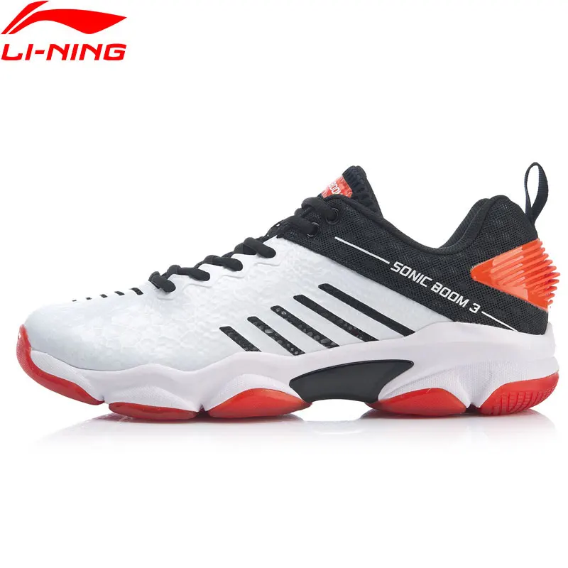 Li-Ning/Мужская профессиональная обувь для бадминтона SONIC BOOM 3,0, спортивная обувь с подкладкой из углеродистой пластины, кроссовки AYZP009 XYY150
