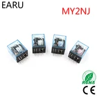 Бесплатная доставка MY2P HH52P MY2NJ катушка реле общего назначения DPDT микро мини электромагнитный релейный переключатель со светодиодом AC 110 В 220 В DC 12 В 24 В
