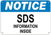 notice sds information inside hazard sign notice signs label vinyl decal sticker kit osha safety label compliance signs 8