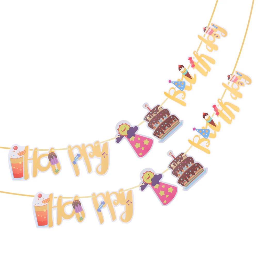 1 комплект из 2 предметов вечерние бумажные баннеры для детей с конфетным