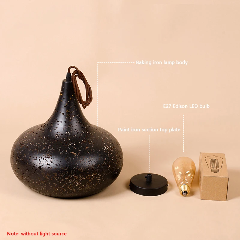 

Pendant Led Rust Open Restaurant Bar Cafe Clothing Store Chandelier Retro Art Garden Kitchen Bar Study Bedside Loft Light
