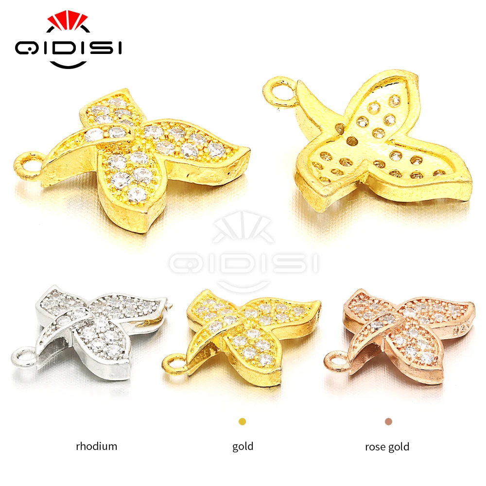 Ожерелье с кулоном из кленового листа кубическим цирконием аксессуары сделай