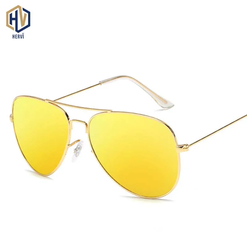 Солнцезащитные очки авиаторы для мужчин и женщин металлические с двойным лучом