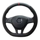 Чехол на руль автомобиля, черный чехол из натуральной кожи и замши для Volkswagen VW Golf 7 Mk7, новинка, аксессуары для Polo Jetta Passat B8 Tiguan