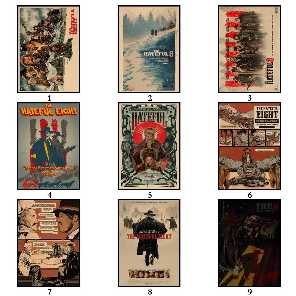 24 дизайна по мотивам фильма Квентин восемь человек наклейка для дома