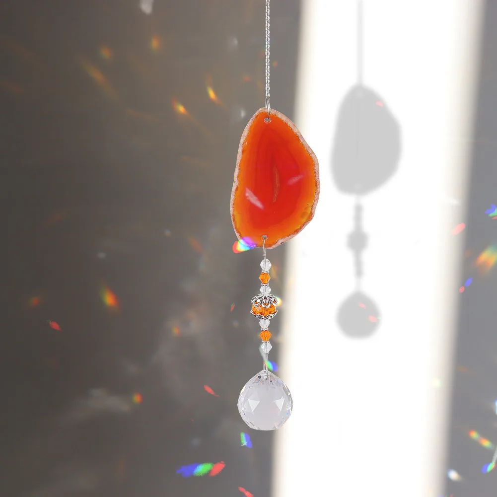 

Crystal Wind Chime Sunlight Dream Catcher Amber Pendant Indoor Window Curtain Ornament Home Lighting Decoration