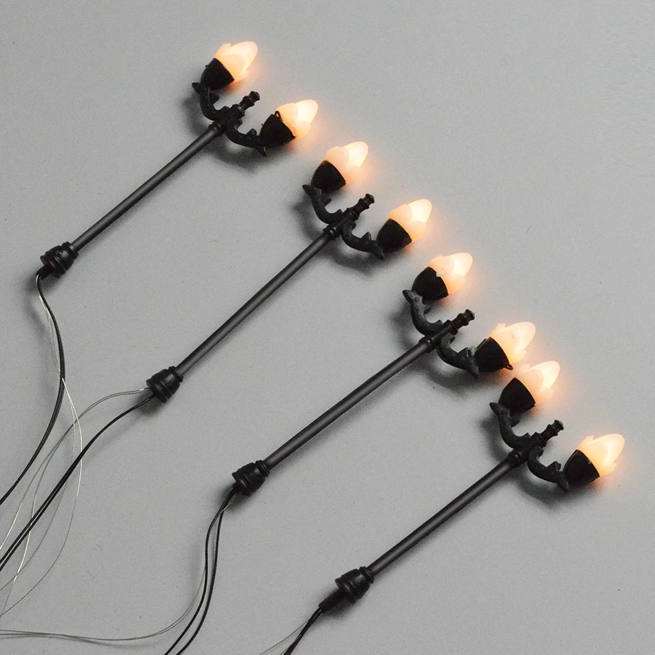 Модель Железнодорожный поезд лампа уличный светильник светодиодный двухголовый