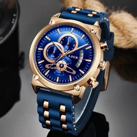 2022 lige new blue fashion mens watches top brand luxury watch men silicone waterproof sport quartz clock relogio masculinobox