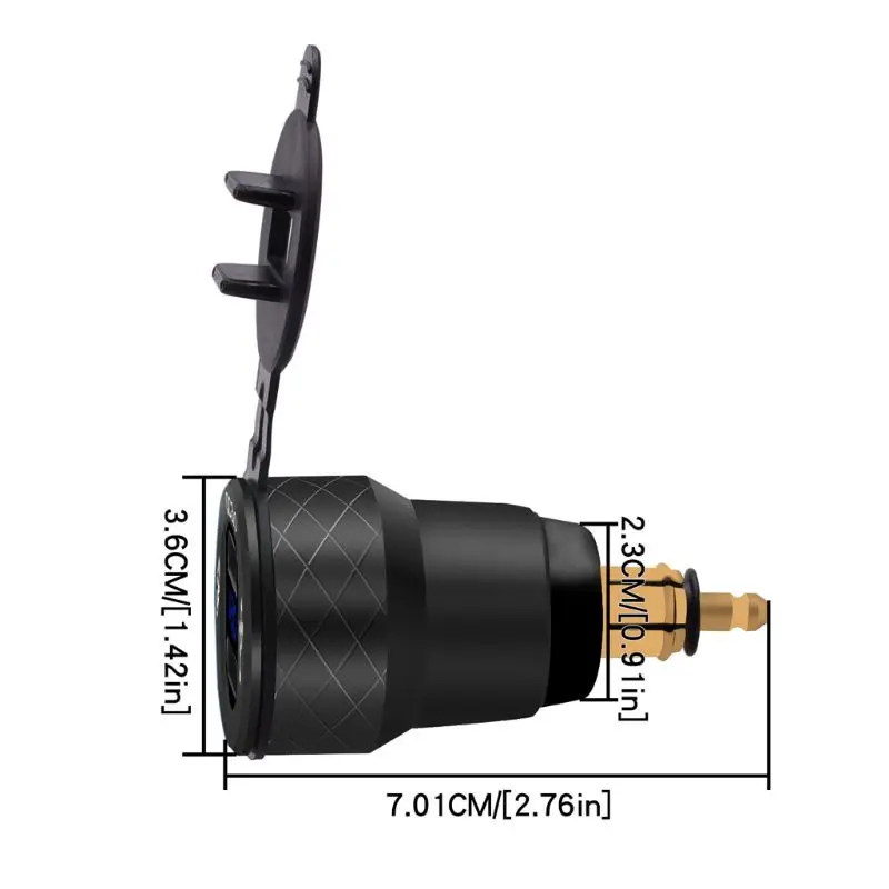 12 В мотоцикл Hella Din алюминий QC3.0 двойной USB быстрое зарядное устройство