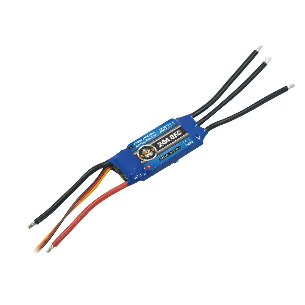 ZTW Beatle Series 2-6s 20A 30A 40A 50A 60A 80A контроллер скорости ESC с Programe картой для радиоуправляемого дрона RC вертолета