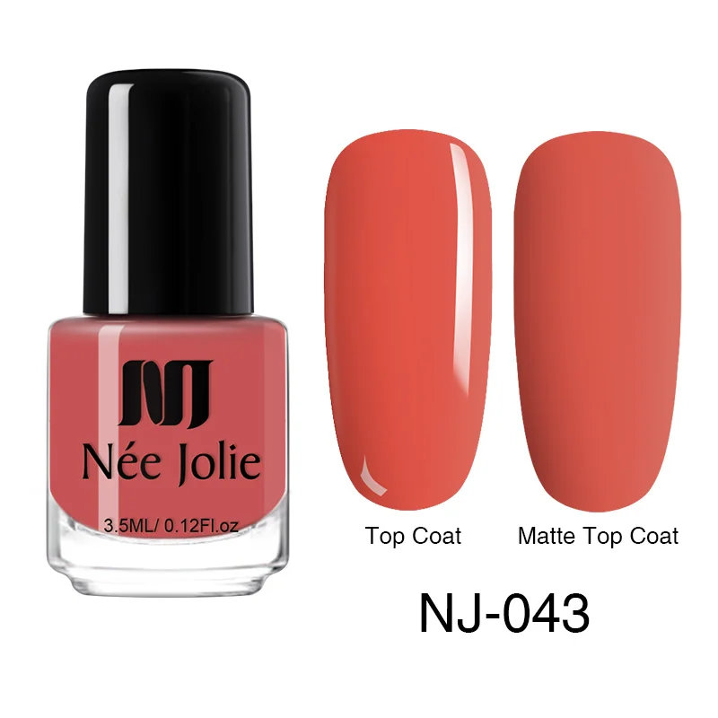 3.5ml NJ-043 Матовый лак для ногтей NEE JOLIE Effetc, черный чистый цвет, розовый лак для ногтей, масляной лак, лак для ногтей, лак для ногтей - Цвет: 3.5ml NJ-043