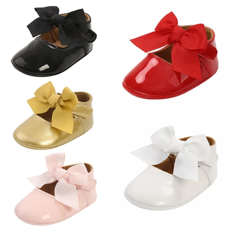 

Baby Girls Crib Shoes PU Leather Infant Girl Shoes Moccasins Bow Fringe Soft Soled Non-slip Kids Girl Crib Shoes Hot