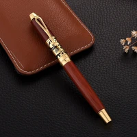 high quality luxury fountain pen red wood golden office school stationery supplies writing relief flower