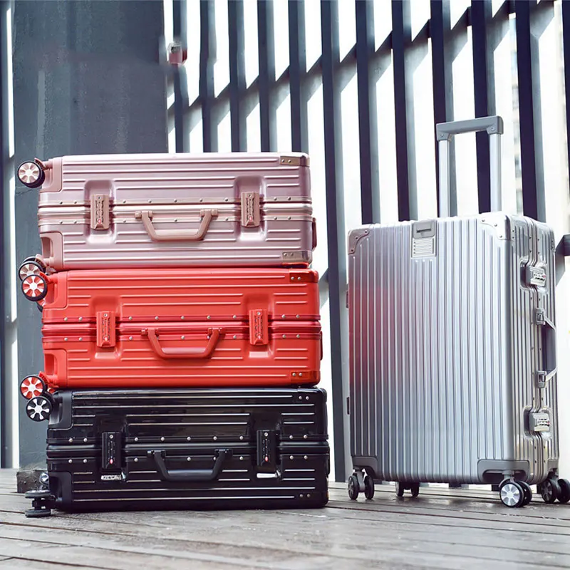 

20 inch 24 26Luggage Rolling Trolley Case Student Aluminum Frame Universal Wheel Suitcase Travel Password Boarding Case Luggage