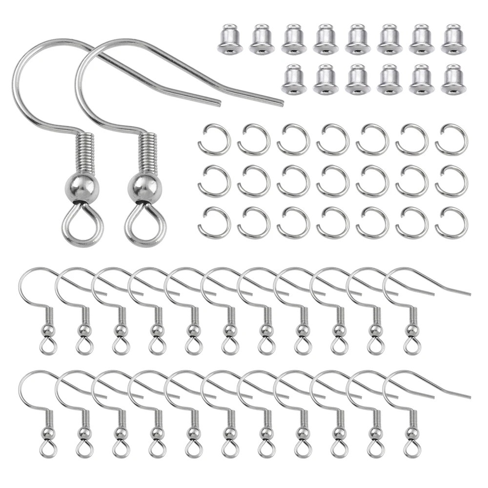 

100pcs 316 Surgical Stainless Steel Earring Clasps Fish Hook Dangler DIY Drop Earring Base Findings For Jewelry Making Supplies