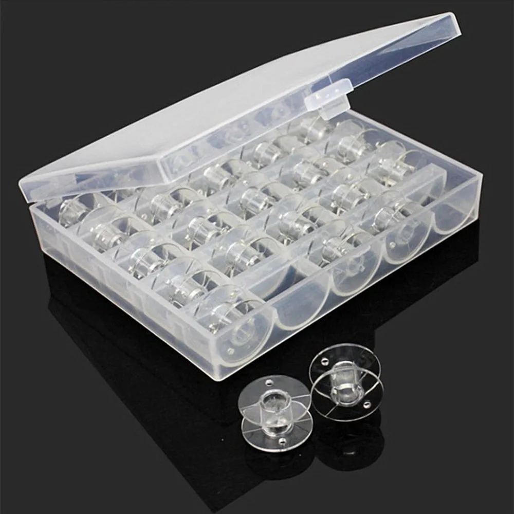 

Sewing Machine Bobbins Spools Empty Bobbins Spools Sewing Machine Plastic Storage Box Home Sewing DIY Apparel Accessories Tools