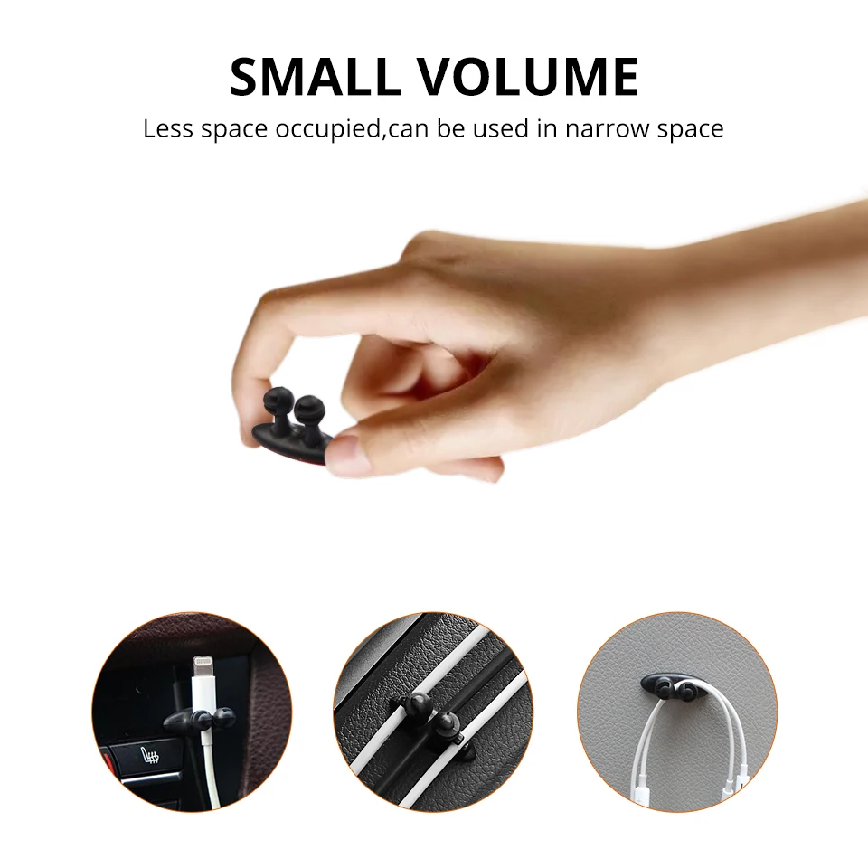 Partol 8 шт./лот автомобильный держатель провода Авто зажим для галстука