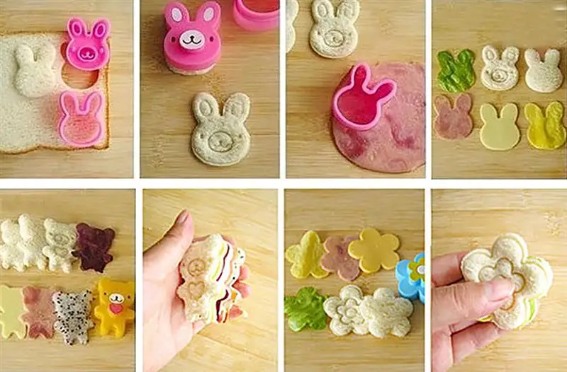 3 шт. Симпатичные сэндвич резаки мини резак для печенья набор форм детей