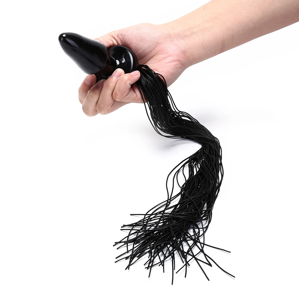 Унисекс Анальная пробка хвост пони Блонди фетиш животное ролевые игры конь