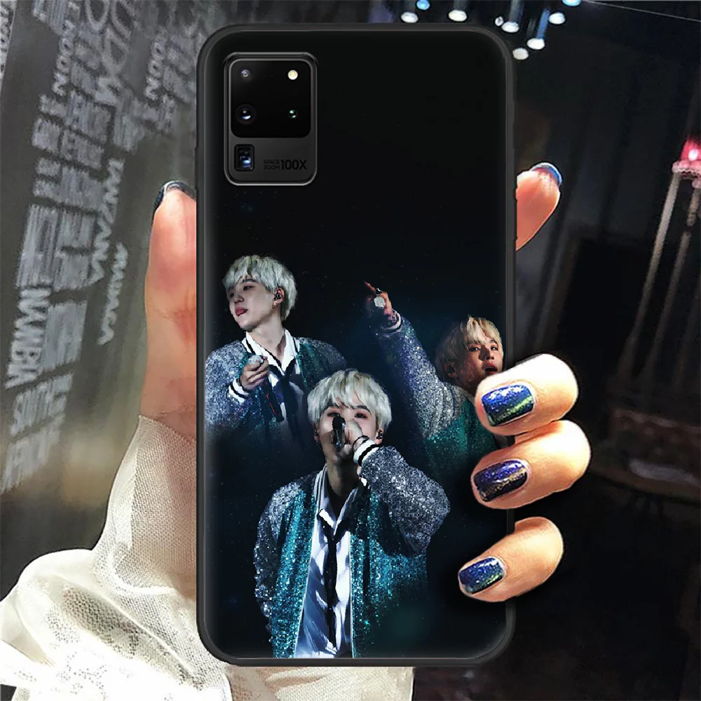 

Bangtan Boys SUGA Phone Case Cover Hull For Samsung Galaxy S 6 7 8 9 10 e 20 Edge Note 8 9 10 Plus black Funda 3D Etui Silicone