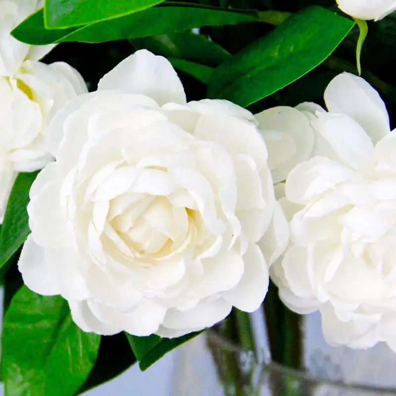 Искусственные цветы 1 шт. 58 см белый букет из камелий свадебные для невесты