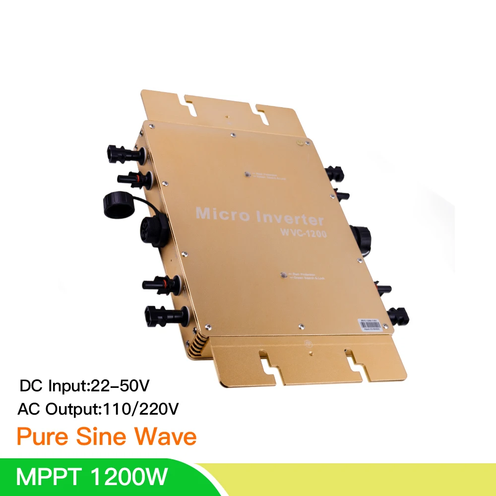 Отправка из Испании 1200 Вт MPPT Micro Solar On Grid Tie Inverter IP65 с немодулированным