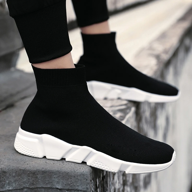 

Shoes Men 2021 Black Sneakers Men Chunky Sneakers Men Slip On Sport Shoe Men Lightweight Men Vulcanize Shoes Mesh Male Sneakers