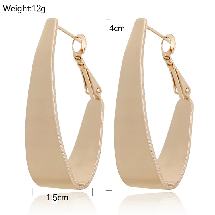 2019 корейские новые массивные Серьги овальные геометрические золотые серьги для