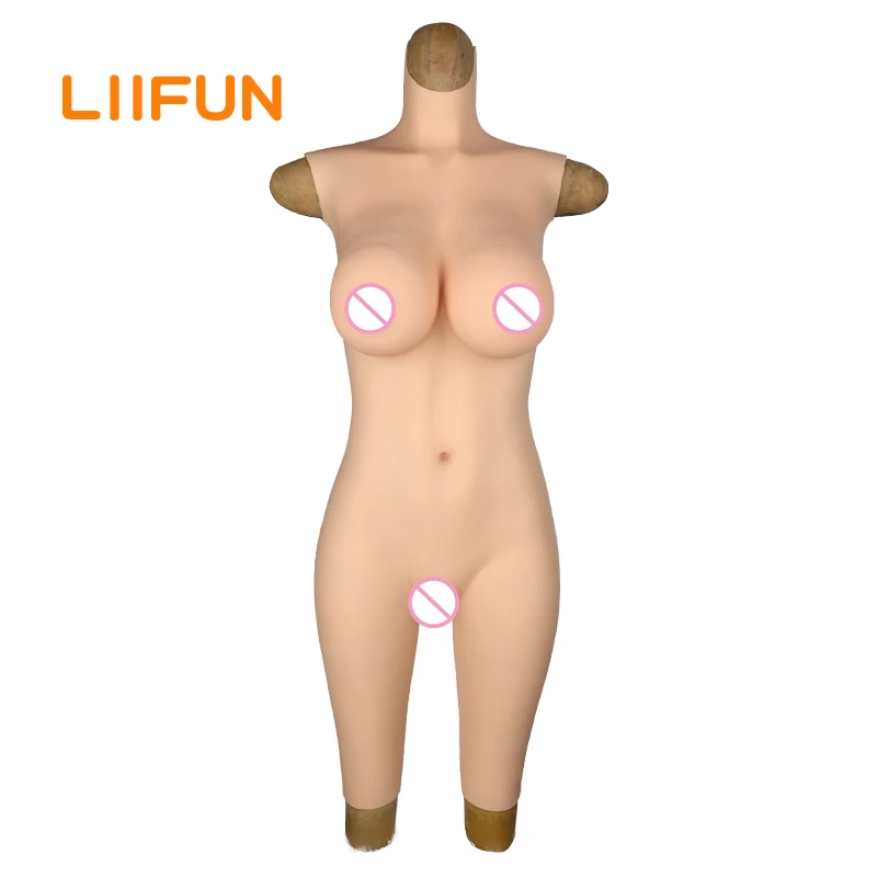 Liifun силиконовая грудь реалистичной формы 5 точечная Вагина боди поддельные груди