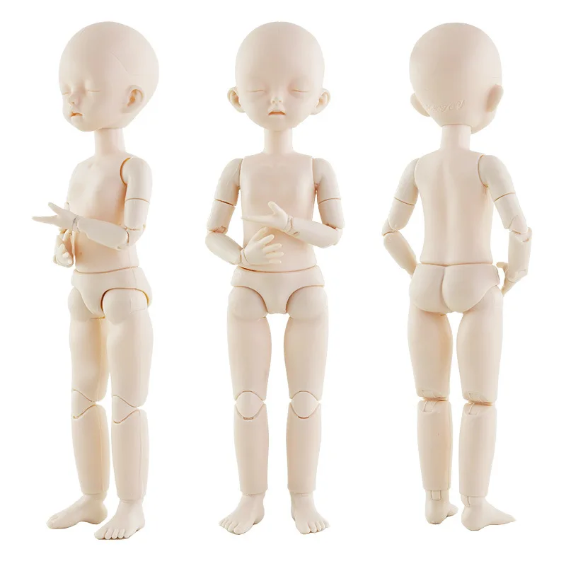 28 см закрытые глаза bjd куклы 1/6 22 шарнирная кукла DIY голое тело без макияжа голова