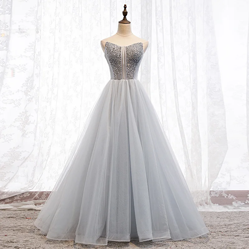 

Women's wedding party dress plus size V neck long formal prom evening dresses Sexy backless hand beading satin evening gown
