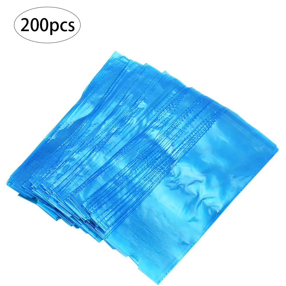 

200pcs/set Blue Tattoo Clip Cord Sleeves Bags Disposable Tattoo Machine Bags Professional Protective Bags for Tattoo 1 order