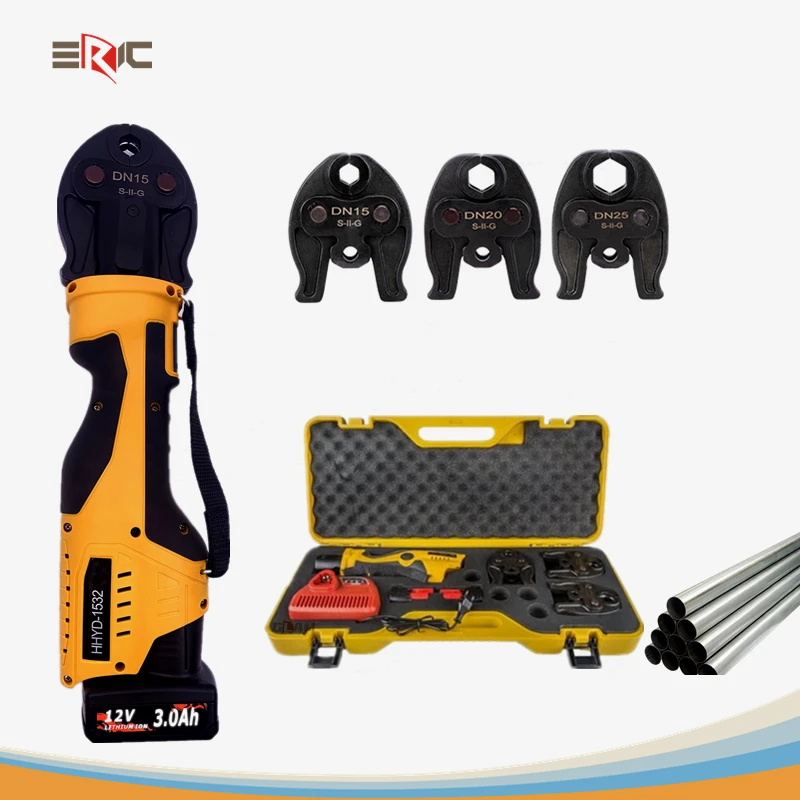 Hydraulic Battery Powered Cordless  Pipe Pressing Tools Stainless Steel PEX Copper Swallow-tailed Round Dies