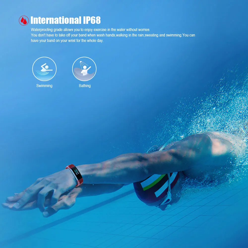 

ID115PLUS Smart Wristbands Fitness Bracelet Heart Rate Tracker Smartband Waterproof Fitness Bracelet Pk Mi Band 2 FitBits