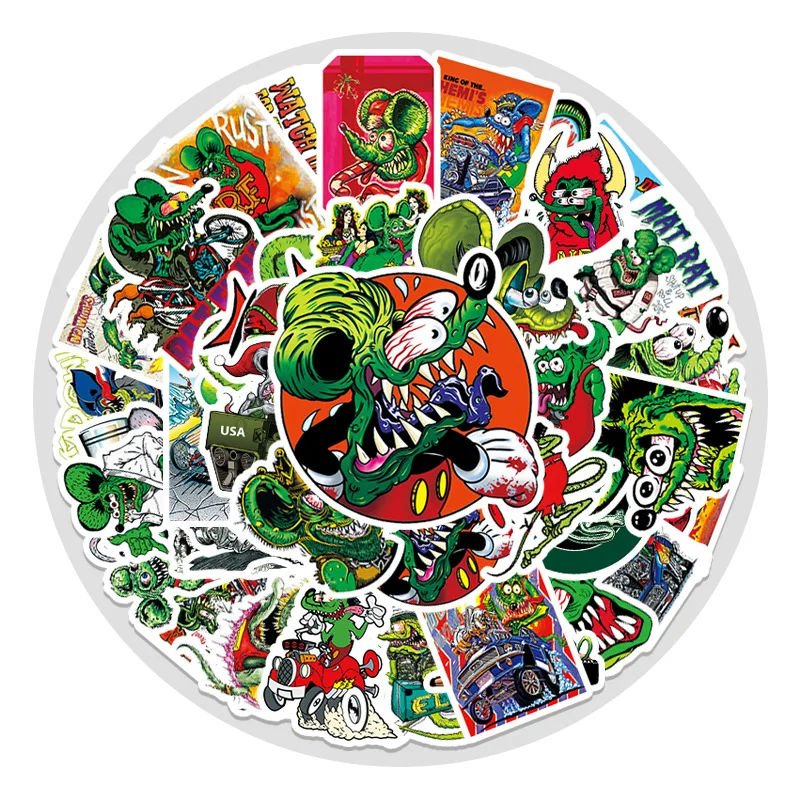 

10/30/50pcs Fink Rat Anime Stickers Waterproof Skateboard Motorcycle Guitar Luggage Laptop Bicycle Sticker Kids Toys Gift