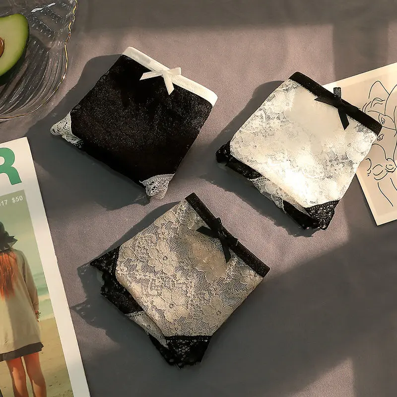 

Ladies lace underwear women sexy charming waist antibacterial crotch students adult briefs head women new