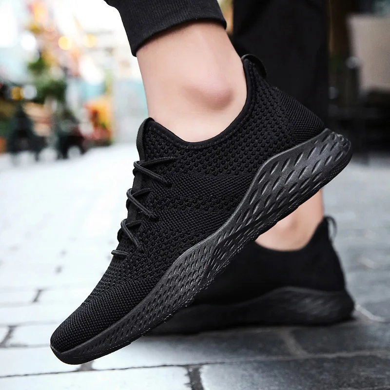 

023 Breathable Casual Shoes Men Brand Design Sneakers Men Weaving Tenis Male Shoes Fashion Mesh Mans Footwear Plus Szie 48