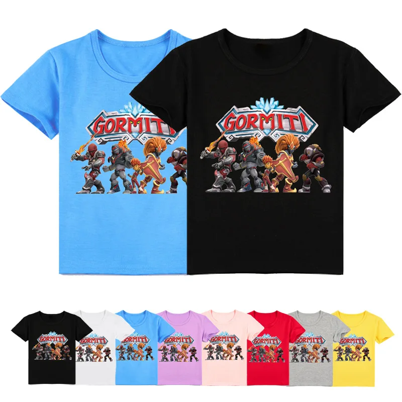 

2-16Y Gormiti Game T Shirts Kids Short Sleeve Costume Summer Clothing Boys O-Neck Tshirts Toddler Girls Casual Tee Tops Clothes