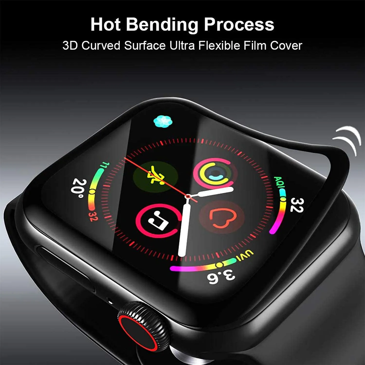 

Мягкая защитная пленка для экрана Apple Watch SE, 44 мм, 40 мм, 3D Защита от царапин