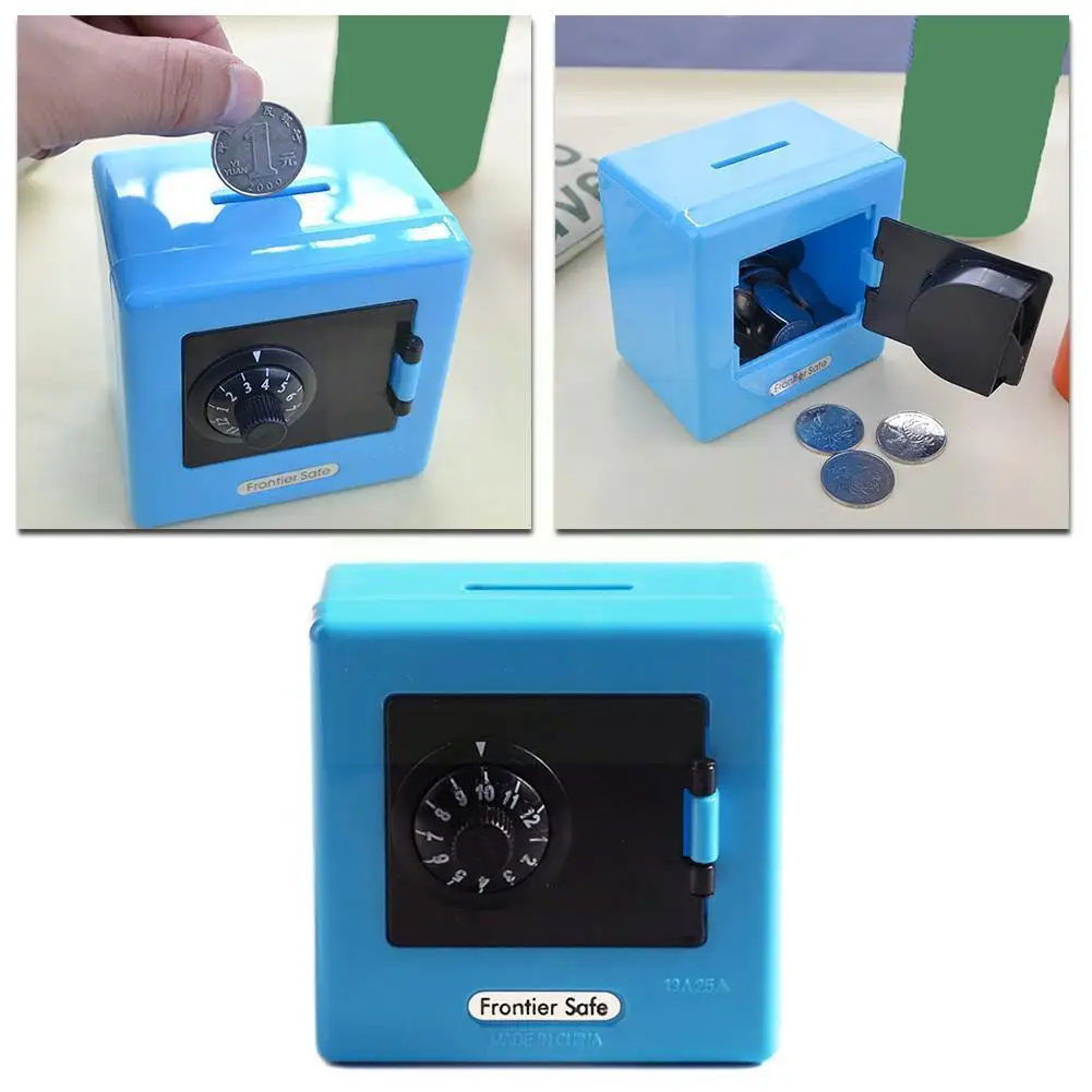 

Money Box Password Safe New Strange Toy Mini Box Yellow Coin Piggy 6 Bank Blue No. Red Green G5c8